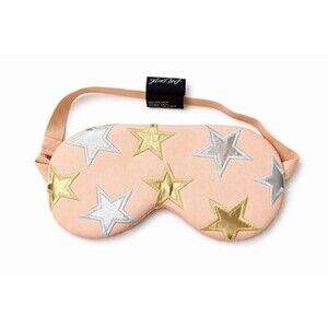 Free People Starry Eyed Leather Sleep Mask Blush Rose Gold Cooling Insert New